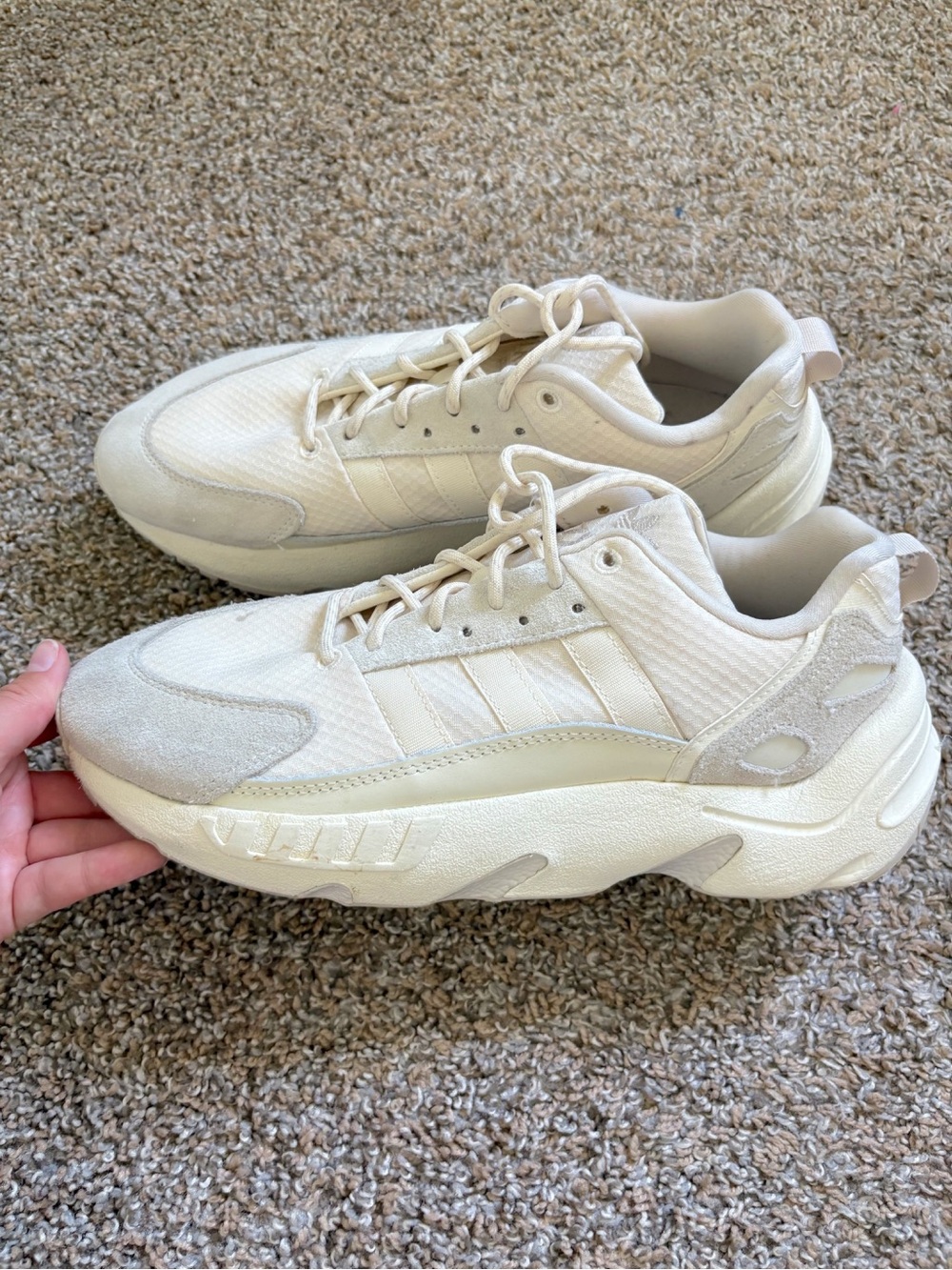 Adidas Cream Sneakers • Size Men’s 9